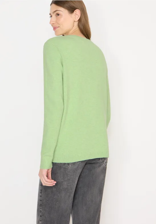 Klassischer weicher Baumwoll-Strickpullover