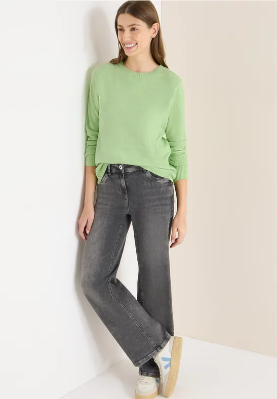 Klassischer weicher Baumwoll-Strickpullover