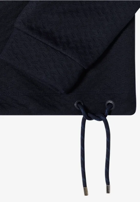 Strukturiertes Rundhals-Sweatshirt