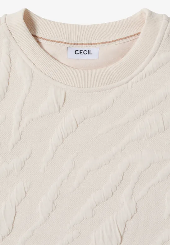 Sweatshirt mit Strukturmuster und Gallonstreifen