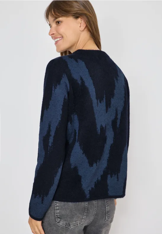 Strickpullover mit abstraktem Grafikmuster
