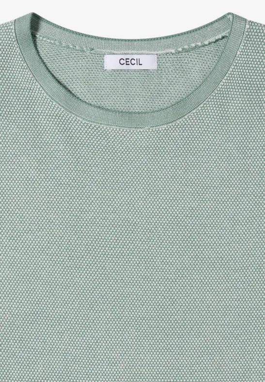 Strukturierter Two-Tone Strickpullover