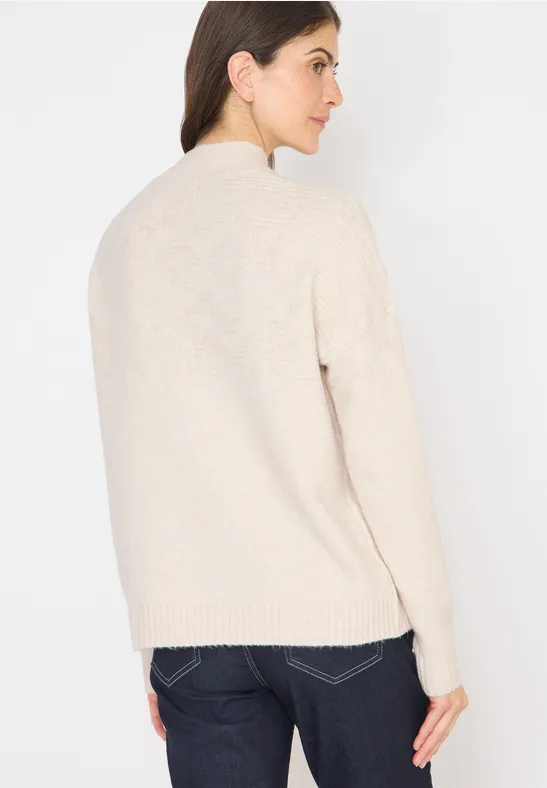Strukturierter Jacquard-Turtleneck-Pullover
