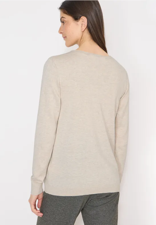Weicher Langarm-Feinstrickpullover