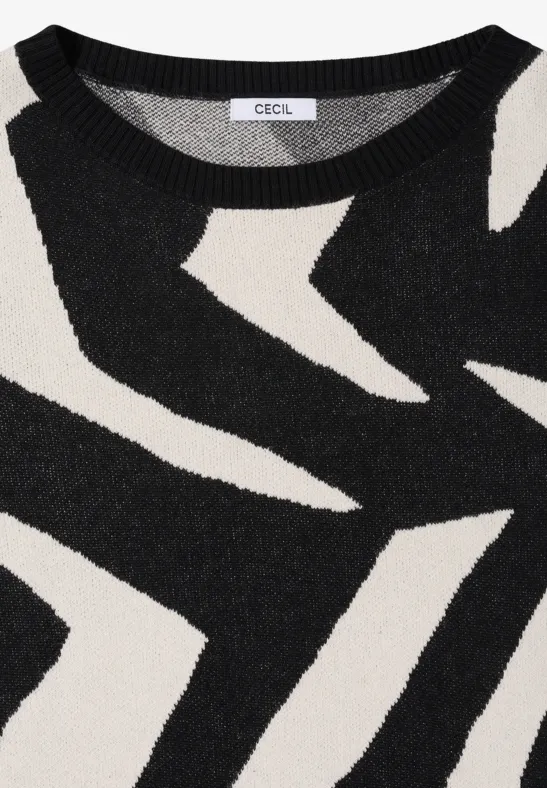 Pullover mit abstraktem Grafikmuster
