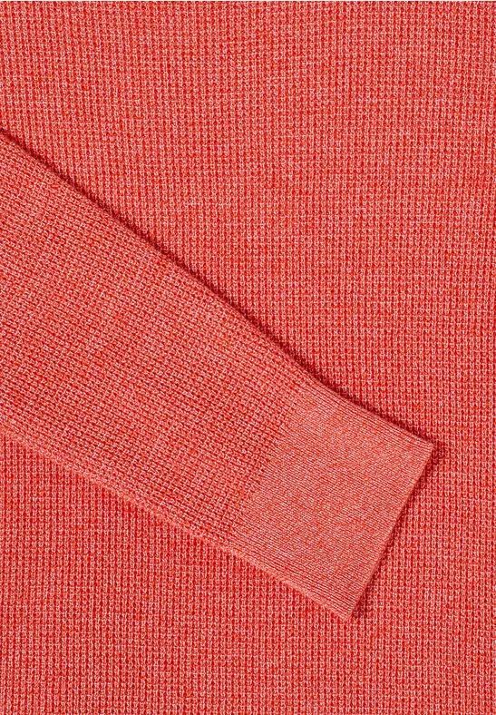 Strukturierter Feinstrickpullover mit U-Boot-Ausschnitt
