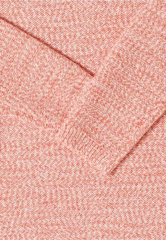 Strukturierter Space-Dye-Strick mit Rundhals