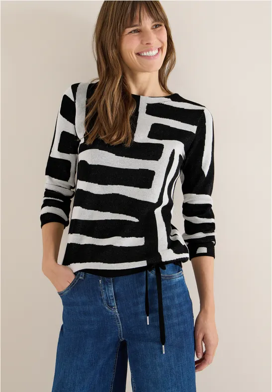 Jacquard-Pullover mit grafischem Muster