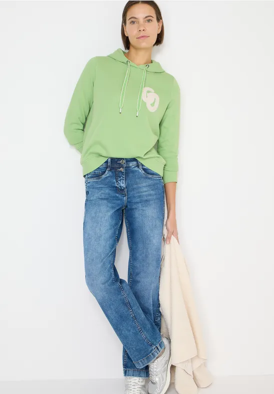Komfortabler Hoodie mit Logo-Stickerei