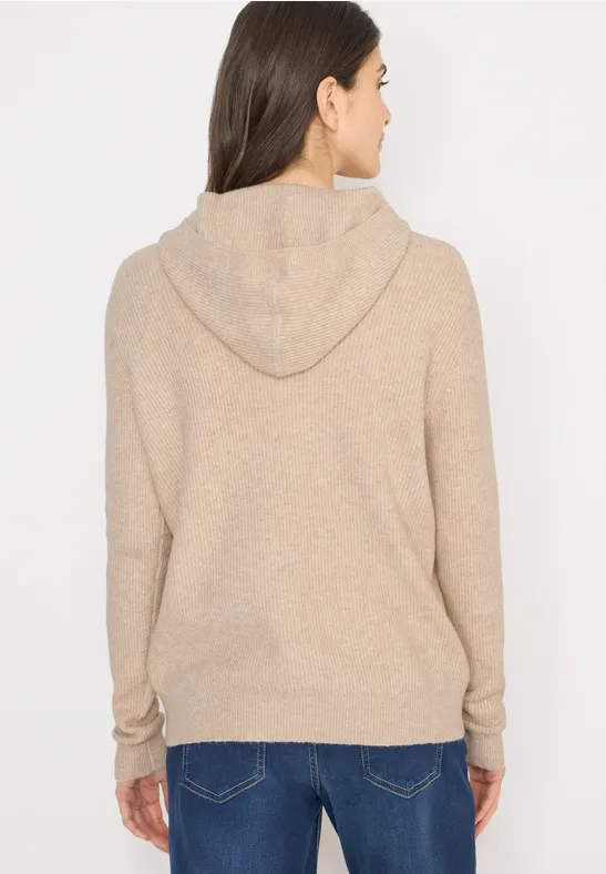 Strukturierter Strick-Hoodie
