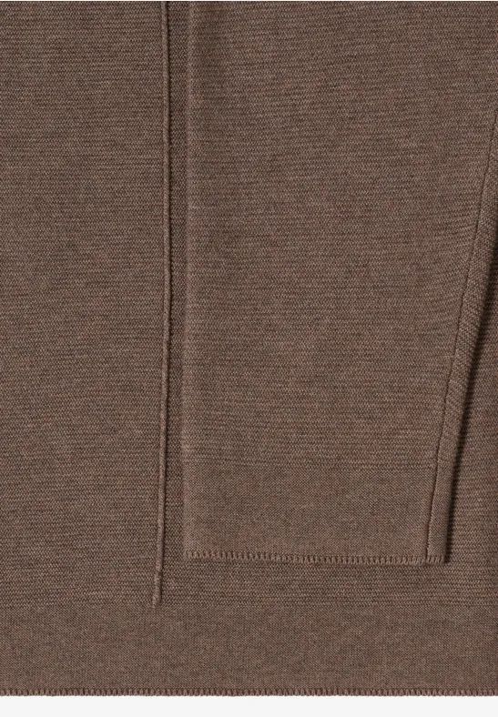 Strukturierter V-Ausschnitt-Pullover mit 3/4-Arm