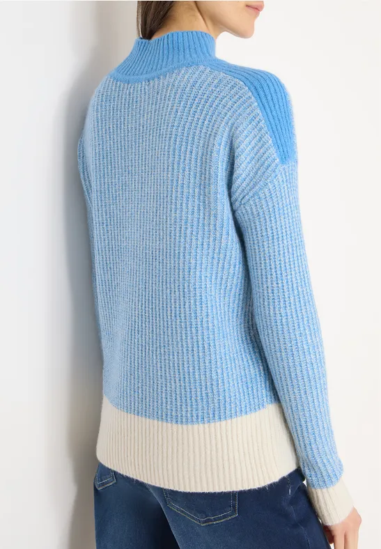 Mouline Strickpullover im Colorblock-Design