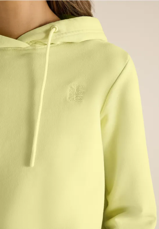 Lässiger Baumwoll-Hoodie mit Stickerei