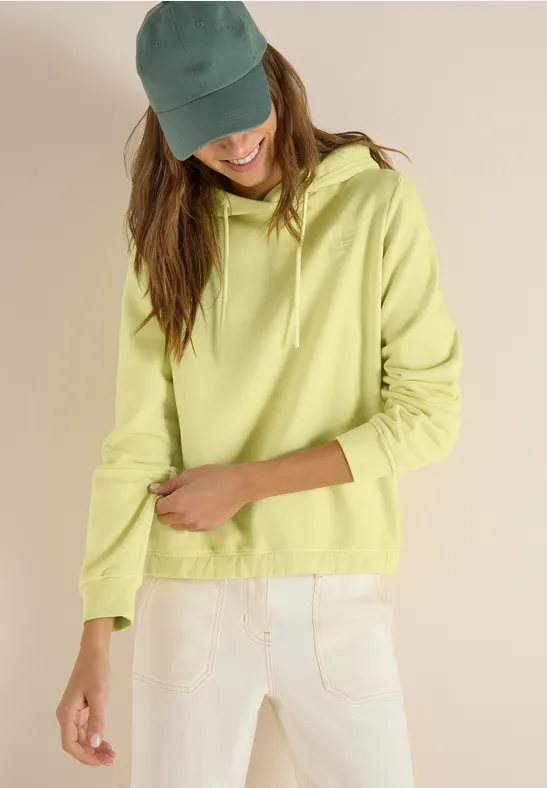 Lässiger Baumwoll-Hoodie mit Stickerei