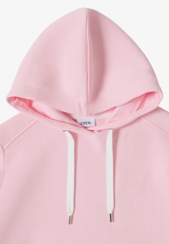Langer Hoodie mit Tunnelzug-Kapuze