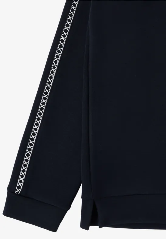 Lässiges Sweatshirt mit Ärmelstickerei