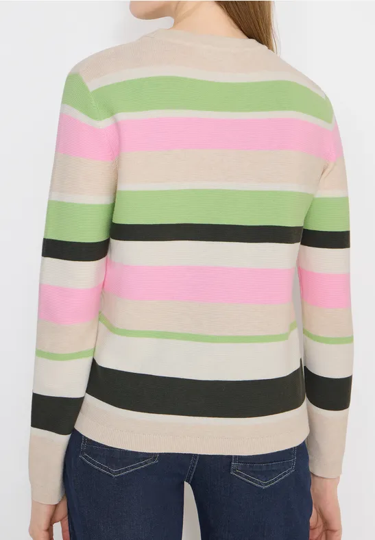 Bunter Gestreifter Pullover aus Baumwolle