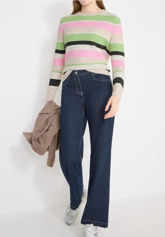 Bunter Gestreifter Pullover aus Baumwolle