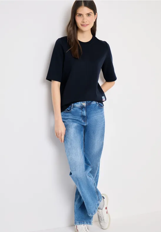 Kurzarm-Sweatshirt mit grafischem Backprint