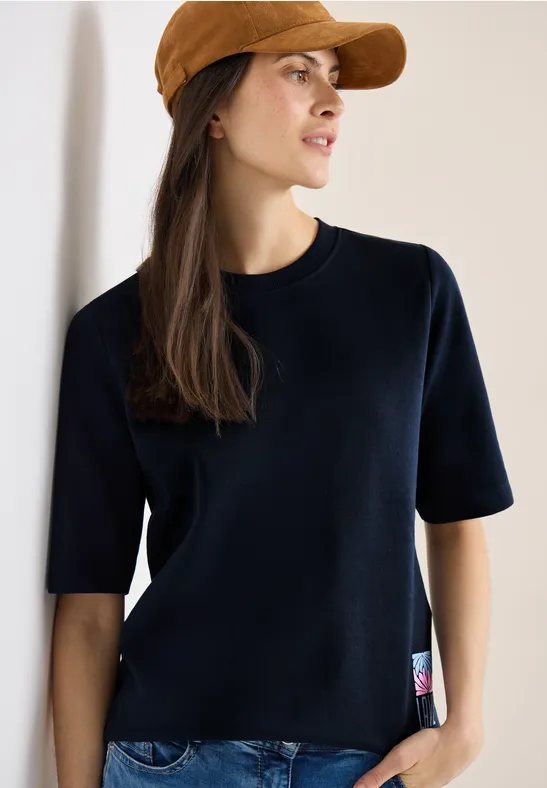 Kurzarm-Sweatshirt mit grafischem Backprint