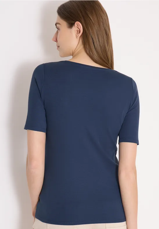 Essenzielles Baumwoll-T-Shirt mit Rundhals