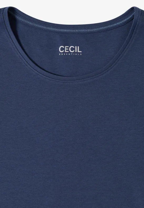 Essenzielles Baumwoll-T-Shirt mit Rundhals
