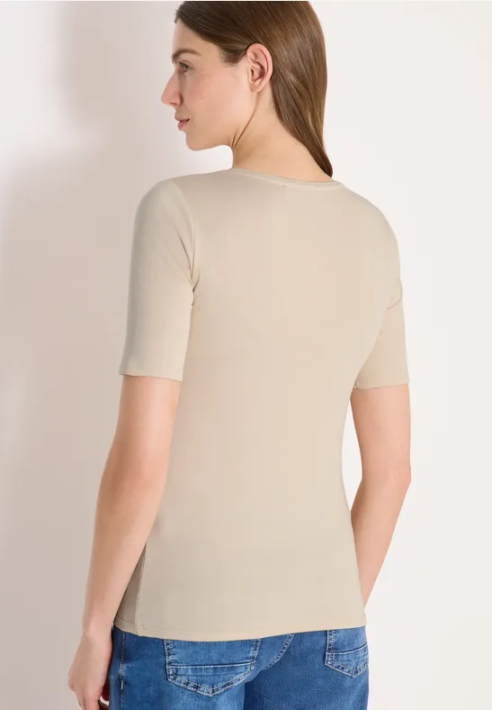 Klassisches Basic-T-Shirt aus Baumwolle