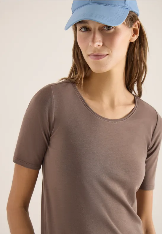 Klassisches Basic-T-Shirt aus Baumwolle
