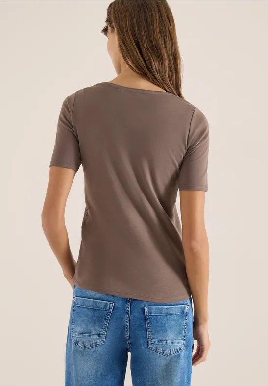 Klassisches Basic-T-Shirt aus Baumwolle
