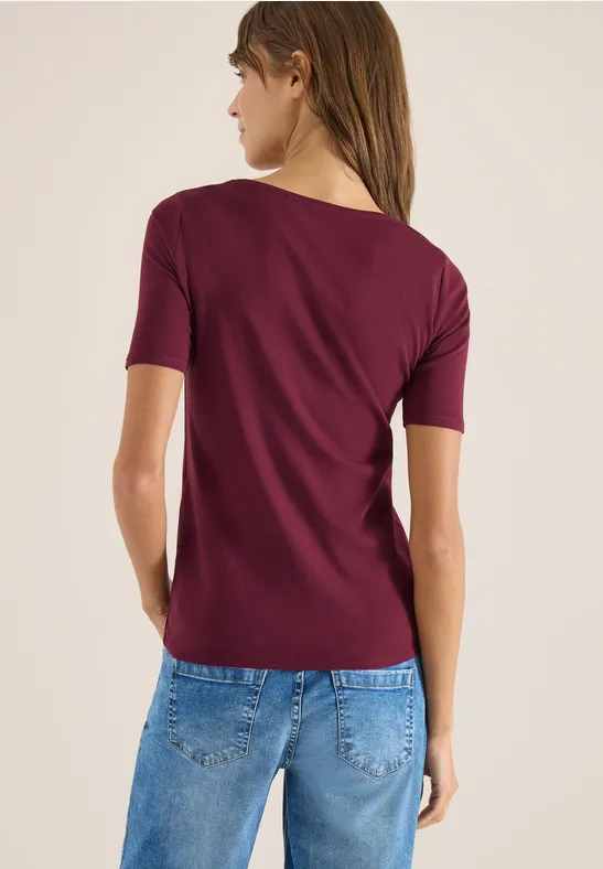 Klassisches Rundhals-T-Shirt aus Baumwolle
