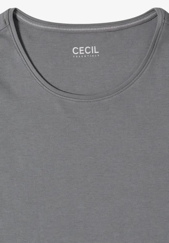 Essentielles Halbarm-T-Shirt mit Rundhalsausschnitt