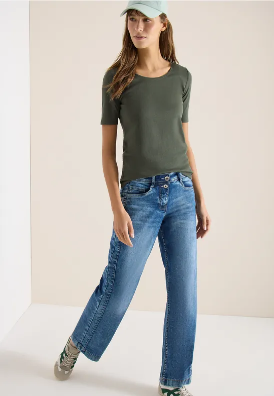 Klassisches Basic T-Shirt mit Rundhals