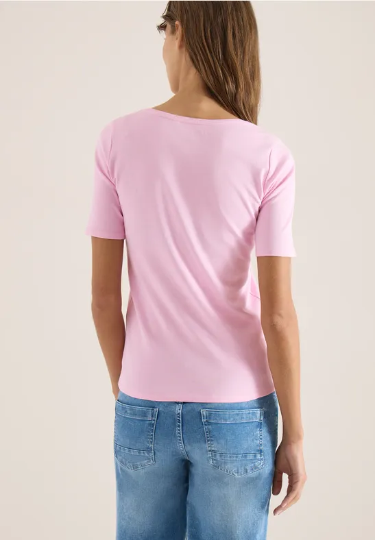 Klassisches Kurzarm-T-Shirt mit Rundhalsausschnitt