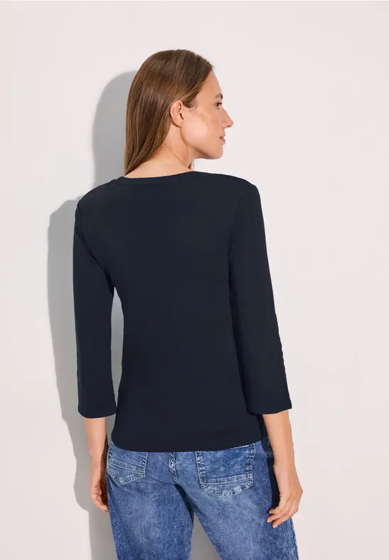 Essentielles 3/4-Arm Baumwollshirt