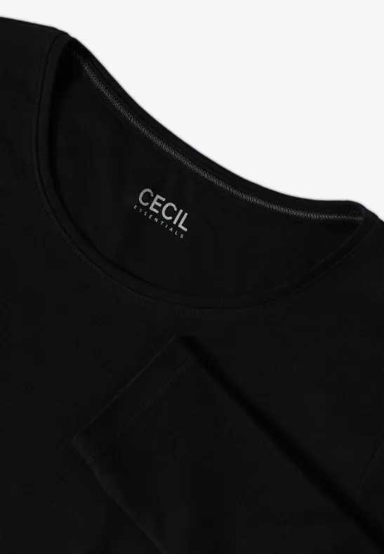 Klassisches Langarmshirt mit Rundhalsausschnitt