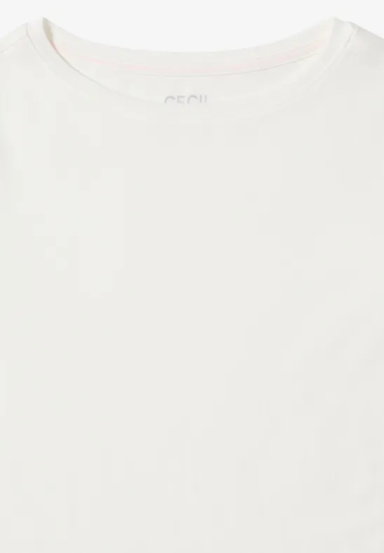 Klassisches 3/4-Arm-Shirt mit U-Boot-Ausschnitt