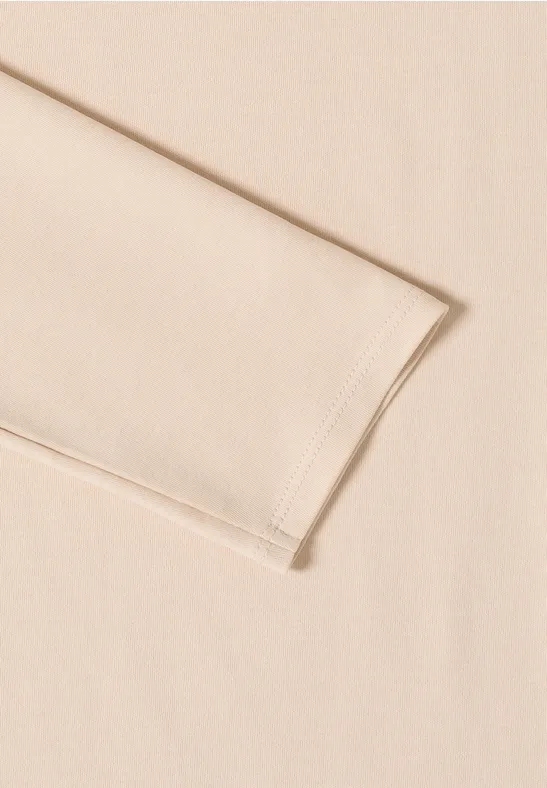 Lässiges U-Boot-Ausschnitt 3/4-Arm-Shirt