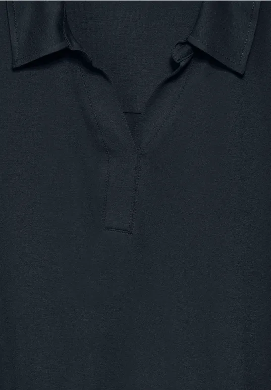Minimalistisches Poloshirt mit 3/4-Arm