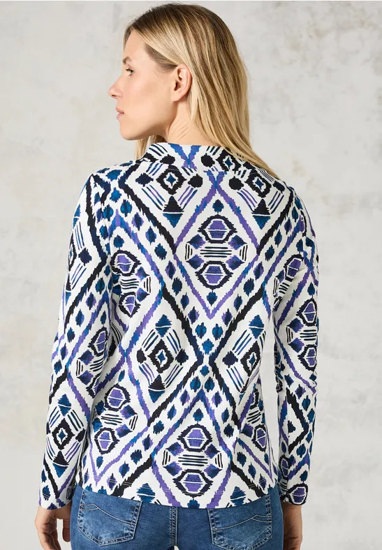 Langarmshirt mit grafischem Muster