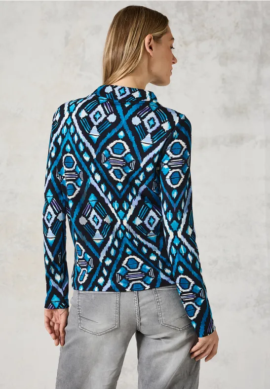 Langarmshirt mit geometrischem Print