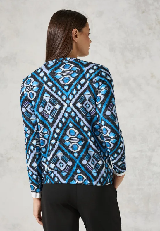 Langarmshirt mit geometrischem Print