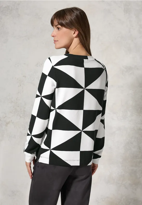 Grafisch gemustertes Ottoman-Shirt