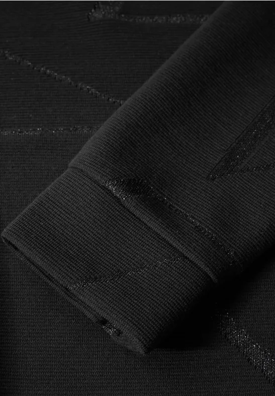 Geometrisches Jacquard-Shirt mit Glitzer