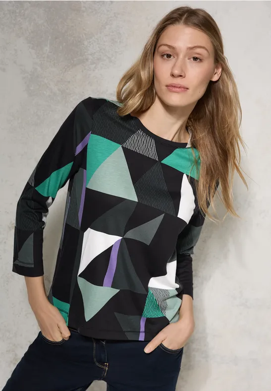 Lässiges Jersey-Top mit Grafikprint