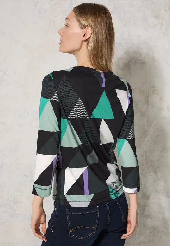 Lässiges Jersey-Top mit Grafikprint