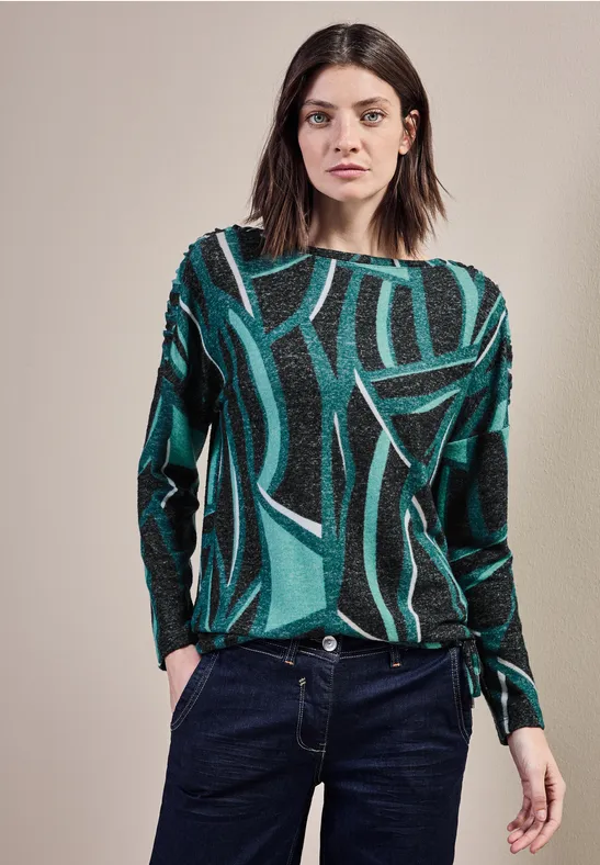 Langarmshirt mit grafischem Print