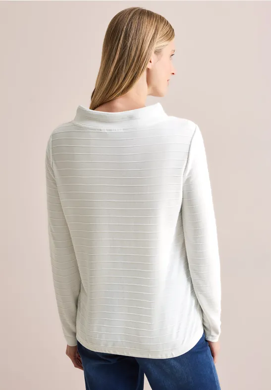 Ottoman-Shirt mit Tunnelzug-Kragen