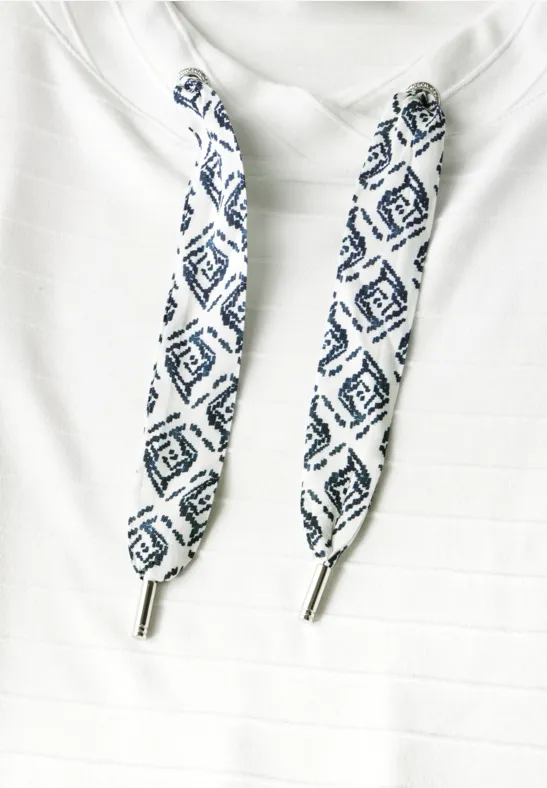 Ottoman-Shirt mit Tunnelzug-Kragen