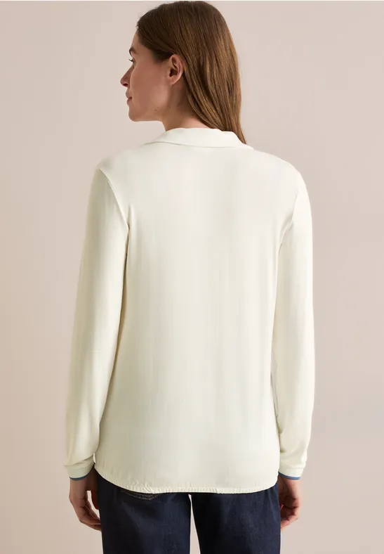 Langarmshirt mit Polokragen