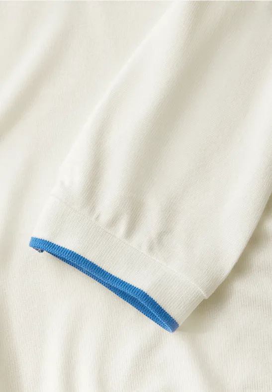 Langarmshirt mit Polokragen